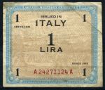 Италия 1943 г. • P# M10b • 1 лира • без F • оккупационный выпуск • F