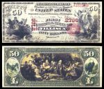 США штат Айова 1875г. • Виллиска • Первый Национальный Банк • 50 долларов • регулярный выпуск • копия • UNC пресс