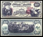 США штат Огайо 1875г. • Колумбус • Национальный Банк • 10 долларов • регулярный выпуск • копия • UNC пресс
