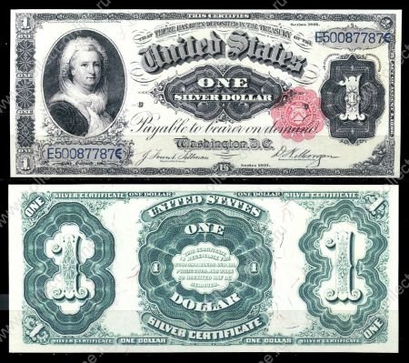 США 1891г. P# 326 • 1 доллар. Марта Вашингтон • казначейский выпуск • копия • UNC пресс
