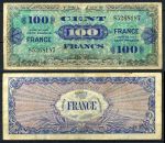 Франция 1944 г. • P# 123a • 100 франков • Союзные войска • оккупационный выпуск • F-VF