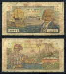 Мартиника 1947-1949 гг. • P# 27 • 5 франков • Луи Антуан де Бугенвиль • VG