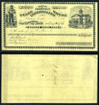 США • Невада 1880 г. • казначейский варрант Карсон-сити • мэрия и старатель • XF+