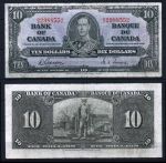 Канада 1937 г. • P# 61b • 10 долларов • регулярный выпуск • Gordon-Towers • F-