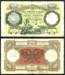 Албания 1945 г. • P# 13 • 20 франков • надпечатка на выпуске 1939 г. • регулярный выпуск • F-