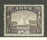 Аден 1937 г. • Gb# 3 • 1 a. • Старинное арабское парусное судно дау • MNH OG VF ( кат.- £4 )