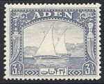 Аден 1937 г. • Gb# 7 • 3 ½ a. • Арабский парусник дау • MH OG XF ( кат.- £7.50 )