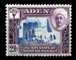 Аден • Куайти 1942 г. • Gb# 10 • 2 r. • основной выпуск • мечети и дворцы • MLH OG VF • ( кат.- £16 )