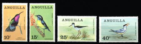 Ангилья 1968 г. • SC# 36-9 • 10 - 40 c. • Птицы острова • полн. серия • MNH OG VF