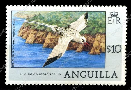 Ангилья 1977-1978 г. • SC# 290 • $10 • Птицы острова • концовка серии • MH OG VF