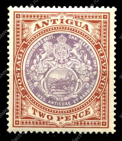 Антигуа 1908-20гг. GB# 45 / 2d. / MH OG VF / гербы