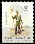 Аргентина 1977 г. • SC# 1145 • 30 p. • День армии • драгун XIX века • MNH OG VF