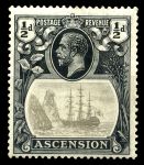 Асенсьон 1924-33г.GB# 10(SC# 10) / 1/2d. Фрегат / MH OG VF / корабли паруса