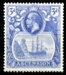 Асенсьон 1924-33г.GB# 14(SC# 14) / 3d. Фрегат / MH OG VF / корабли паруса