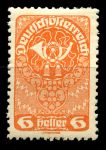 Австрия 1919-1920 г. • Sc# 203 • 6 h. • почтовый рожок • стандарт • MNH OG VF
