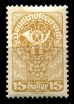 Австрия 1919-1920 г. • Sc# 207 • 15 h. • почтовый рожок • стандарт • MNH OG VF