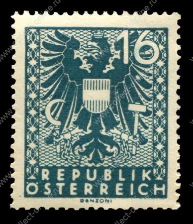 Австрия 1945 г. • SC# 440 • 16 g. • государственный герб • стандарт • MNH OG VF