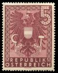 Австрия 1945 г. • SC# 454 • 5 sh. • государственный герб • стандарт • MNH OG VF