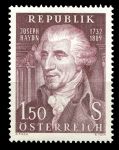 Австрия 1959 г. Sc# 644 • 1.50 s. • Йозеф Гайдн(композитор) • 150 лет со дня смерти • MNH OG VF