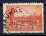 Австралия 1934 г. • Gb# 147 • 2 d. • 100-летие штата Виктория • вид Мельбурна • Used VF ( кат.- £ 2 )