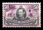 Британский Гондурас 1938-1947 гг. • Gb# 158 • 50 c. • Георг VI • осн. выпуск • каучуковая промышленность • Used F-VF ( кат. - $5 )