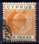 Кипр 1904-1910 гг. • Gb# 61(Sc# 49) • 10 pa. • Эдуард VII • стандарт • Used F-VF ( кат. - £1.75 )