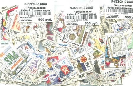 Чехословакия • XX век • набор 100 разных старых марок • Used F-VF