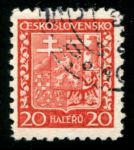 Чехословакия 1929 г. • Mi# 279A(Sc# 154) • 20 h. • государственный герб • стандарт • Used VF