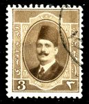 Египет 1923-1924 гг. • SC# 94 • 3 m. • Король Фуад • стандарт • Used F-VF