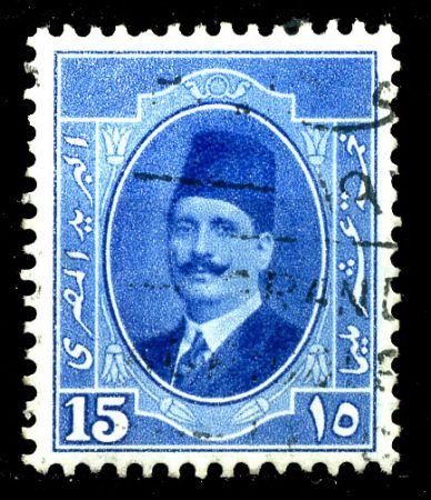 Египет 1923-1924 гг. • SC# 98 • 15 m. • Король Фуад • стандарт • Used F-VF