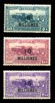 Египет 1926 г. • SC# 115-7 • 5 - 15 m. • надпечатки нов. номинала • полн. серия • MH OG VF ( кат.- $ 8 )