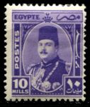 Египет 1944-1950 гг. • SC# 247 • 10 m. • король Фарук • стандарт • MNH OG XF