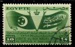 Египет 1946 г. • SC# 256 • 10 m. • Визит в Египет короля Саудовской Аравии Ибн Сауда • Used(ФГ)/** XF