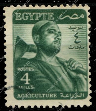 Египет 1953-1956 гг. • SC# 325 • 4 m. • Республика (1-й выпуск) • крестьянин • стандарт • Used F-VF