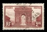 Франция 1931 г. Sc# 263 • 2 fr. • Триумфальная арка • Used F-VF ( кат. - $2 )