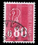 Франция 1971-1974 г. • Mi# 1889(Sc# 1294B) • 0.80 fr. • Марианна (худ. П. Беке) • стандарт • Used F-VF ( кат.- € 0.50 )