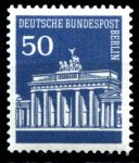 Западный Берлин 1966-1969 гг. • Mi# 289(Sc# 9N254) • 50 pf. • Бранденбургские ворота • стандарт • MNH OG XF