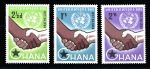Гана 1958 г. • SC# 36-8 • 2½ d. - 2s.6d. • Международный день ООН • полн. серия • MNH OG XF 