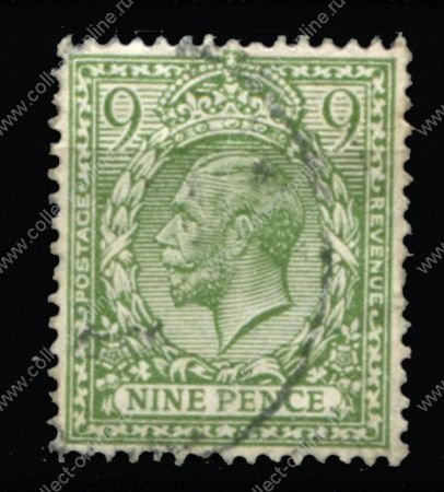 Великобритания 1924-1926 гг. • Gb# 427 • Георг V • 9 d. • стандарт • Used F-VF ( кат.- £3.50 )