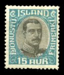 Исландия 1920-30гг. SC# O44 / 15a. служебная / MNH OG VF