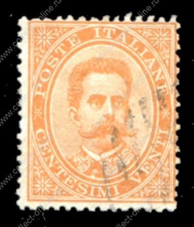 Италия 1879 г. • SC# 47 • 20 c. • Умберто I • Used F-VF ( кат.- $2 )