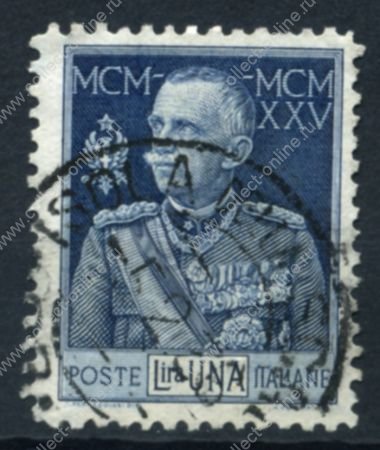 Италия 1925-6 гг. SC# 178 • 1 L. • Король Виктор Эммануил III • Used F - VF