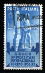 Италия 1933 г. • SC# 309(Mi# 451) • 1.25 L. • Универсиада в Турине • Used VF ( кат.- $6 )