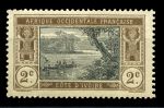 Кот-д'Ивуар 1913-1935 гг. • Iv# 42 • 2 c. • осн. выпуск • лодка на реке • MNH OG VF