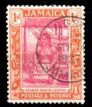 Ямайка 1921-1929 гг. • Gb# 95(Sc# 89) • 1 d. • Георг V основной выпуск • приготовление кассавы • стандарт • Used F-VF