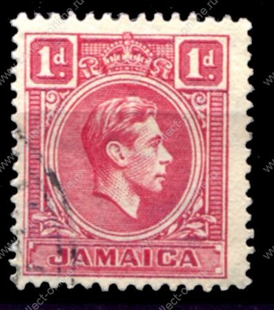 Ямайка 1938-1952 гг. • Gb# 122(Sc# 117) • 1 d. • Георг VI • стандарт • пара • Used F-VF