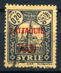 Латакия 1931-1933 гг. • SC# 3 • 20 с. • надпечатка на осн. выпуске марок Сирии • синяя • Used F-VF