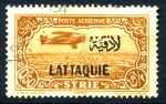 Латакия 1931-1933 гг. • SC# C1 • 50 c. • надпечатка на осн. выпуске марок Сирии • авиапочта • серо-желт. • Used F-VF