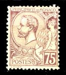 Монако 1891-1921 гг. • SC# 24 • 75 c. • 2-й выпуск • Князь Альберт I • стандарт • MNG VF ( кат.- $30- )