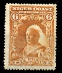 Нигер Кост 1897 г. • Gb# 71 • 6 d. • королева Виктория • стандарт • MH OG VF 